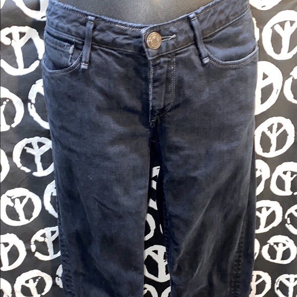 EARNEST SEWN BLACK DENIM STRAIGHT LEG JEANS SZ (actual)